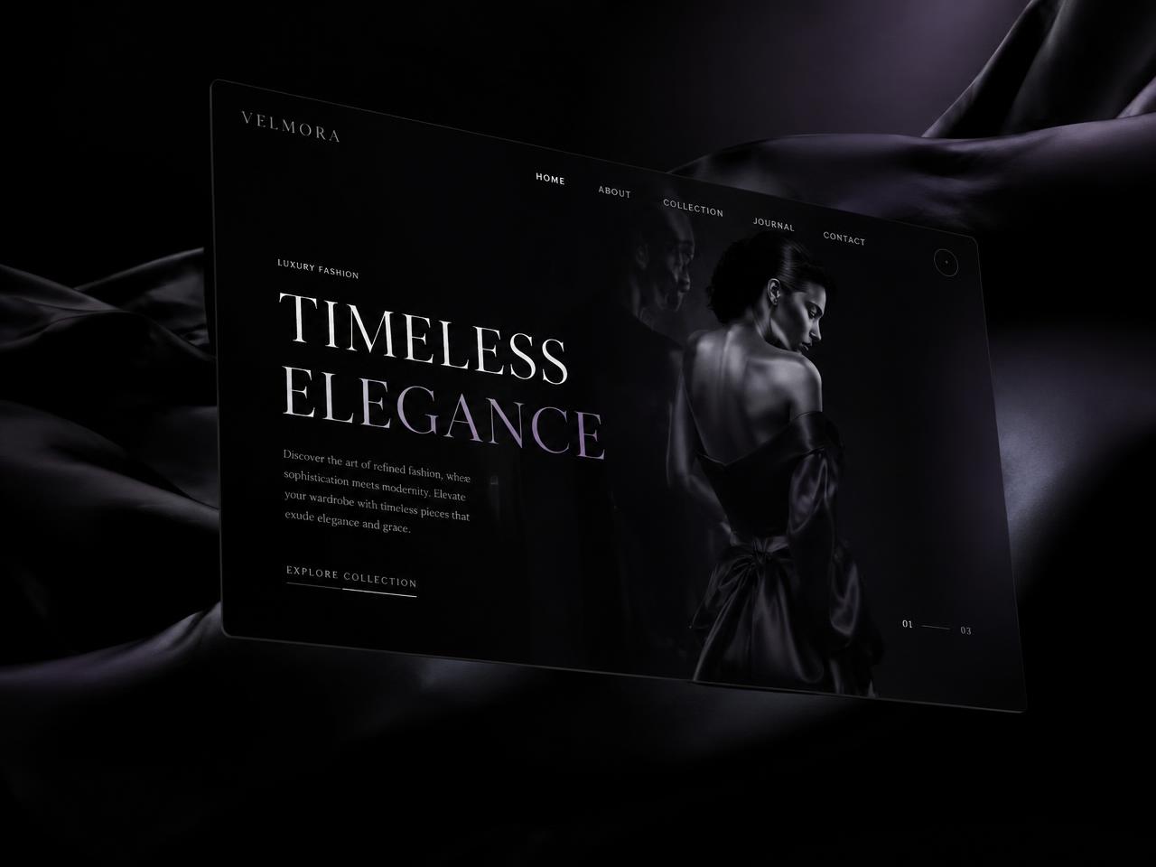 Noir Atelier — Luxury fashion website concept